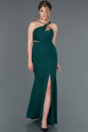 Длинное Выпускное Платье Русалка Изумрудно-зеленый ABU1265