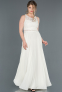 Длинное Помолвочное Платье Кремовый ABU1267