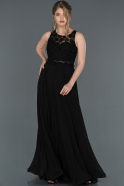 Длинное Помолвочное Платье Черный ABU1267