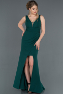 Длинное Вечернее Платье Русалка Изумрудно-зеленый ABU1266