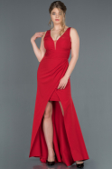 Длинное Вечернее Платье Русалка красный ABU1266