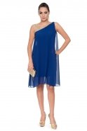 Короткое Вечернее Платье Ярко-синий AN3060