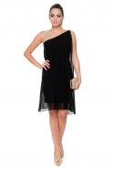 Короткое Вечернее Платье Черный AN3060