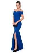 Длинное Вечернее Платье Ярко-синий ABU125