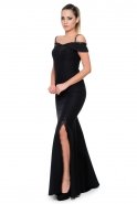 Длинное Вечернее Платье Черный ABU125