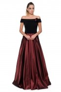 Длинное Вечернее Платье Бордовый GG6824