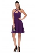 Короткое Вечернее Платье Пурпурный C8020