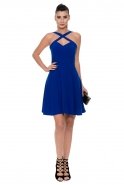 Короткое Вечернее Платье Ярко-синий C8020