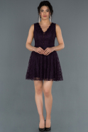 Короткое Платье На Приглашение Тёмно-пурпурный ABK781