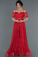 Длинное Помолвочное Платье красный ABU1283