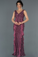 Длинное Помолвочное Платье Сливовый ABU1284