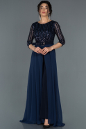 Длинное Вечернее Платье Темно-синий ABT052