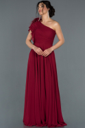 Длинное Помолвочное Платье Бордовый ABU1293