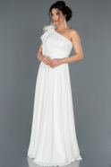Длинное Помолвочное Платье Белый ABU1293