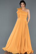 Длинное Помолвочное Платье Шафрановый ABU1293