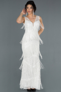 Длинное Вечернее Платье Белый ABU1287