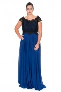 Длинное Свободное Вечернее Платье Ярко-синий ST5090