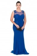 Длинное Свободное Вечернее Платье Ярко-синий ST9095