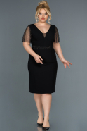Короткое Свободное Вечернее Платье Черный ABK752