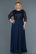 Длинное Вечернее Платье Темно-синий ABT053