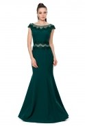 Длинное Вечернее Платье Изумрудно-зеленый C7224