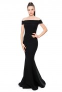 Длинное Вечернее Платье Черный F2834