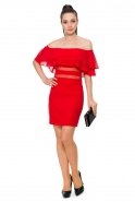 Короткое Вечернее Платье красный F5600