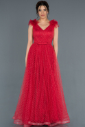 Длинное Помолвочное Платье красный ABU1179
