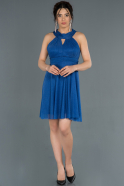 Короткое Платье На Приглашение Ярко-синий ABK527