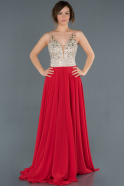 Длинное Вечернее Платье красный ABU093