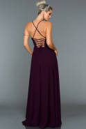 Длинное Вечернее Платье Тёмно-пурпурный ABU070