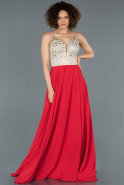 Длинное Помолвочное Платье красный ABU1366