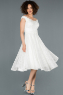 Миди Пригласительное Платье Белый ABK798