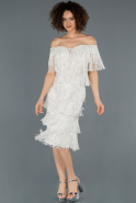 Короткое Платье На Приглашение Белый ABK802