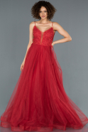 Длинное Помолвочное Платье красный ABU1371