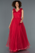 Длинное Помолвочное Платье красный ABU1180