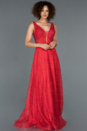 Длинное Помолвочное Платье красный ABU1325