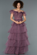 Длинное Помолвочное Платье Лавандовый ABU1373