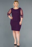 Короткое Свободное Вечернее Платье Пурпурный ABK151