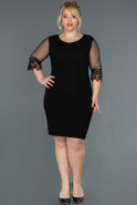 Короткое Свободное Вечернее Платье Черный ABK151