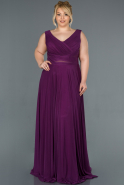 Длинное Свободное Вечернее Платье Пурпурный ABU004