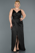 Длинное Свободное Вечернее Платье Черный ABU1312