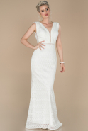 Длинное Вечернее Платье Белый ABU1399