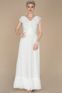 Длинное Вечернее Платье Белый ABU1389