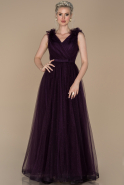 Длинное Помолвочное Платье Пурпурный ABU1392