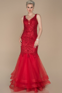 Длинное Помолвочное Платье красный ABU1383