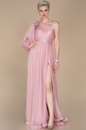 Длинное Помолвочное Платье Пудровый ABU1398