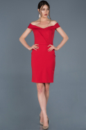 Короткое Выпускное Платье красный ABK501
