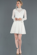 Короткое Платье На Приглашение Белый ABK767