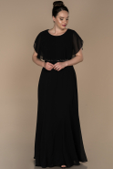 Длинное Свободное Вечернее Платье Черный ABU1403